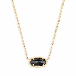 Kendra Scott Elisa Gold Pendant Necklace Black